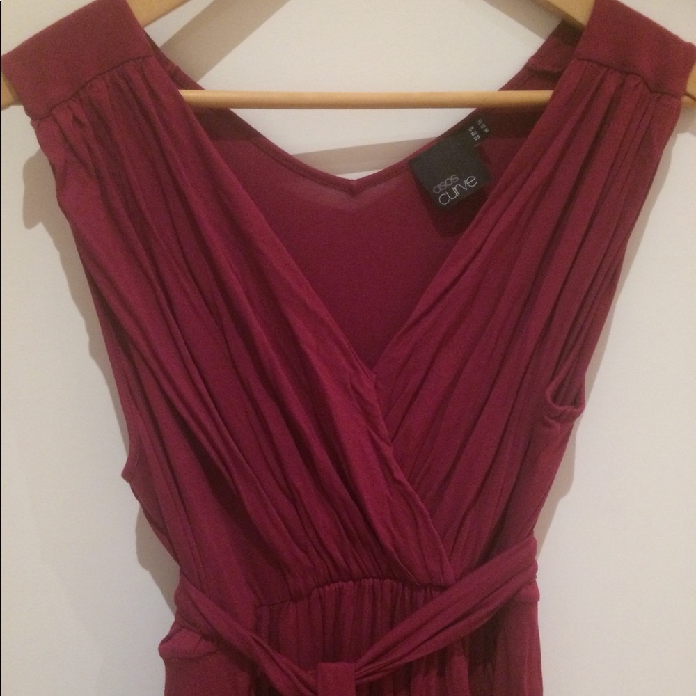 ASOS Curve Jersey Berry Maxi Dress